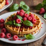 Délicieuse Gaufre Arc-en-Ciel à la Framboise et au Basilic : Recette Facile et Express