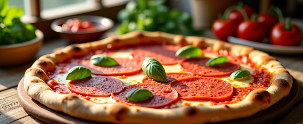 Pizza à la salami : une recette simple et délicieuse à préparer chez soi