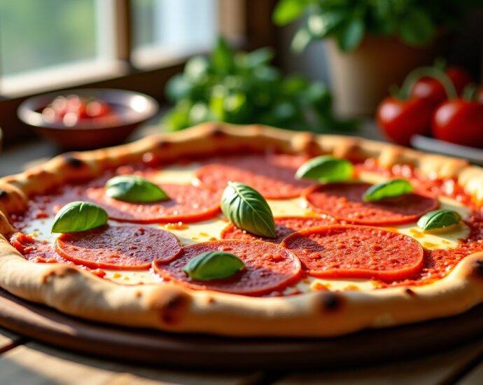 Pizza à la salami : une recette simple et délicieuse à préparer chez soi