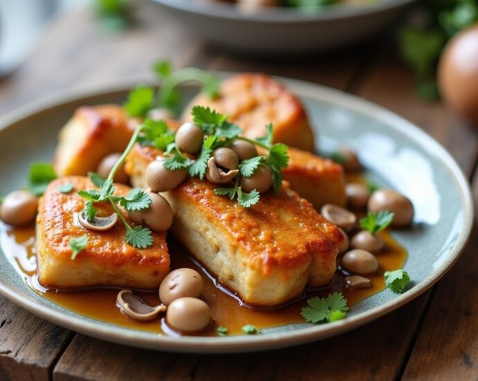Délicieux chapon en morceaux à la crème et aux champignons : la recette simple et savoureuse